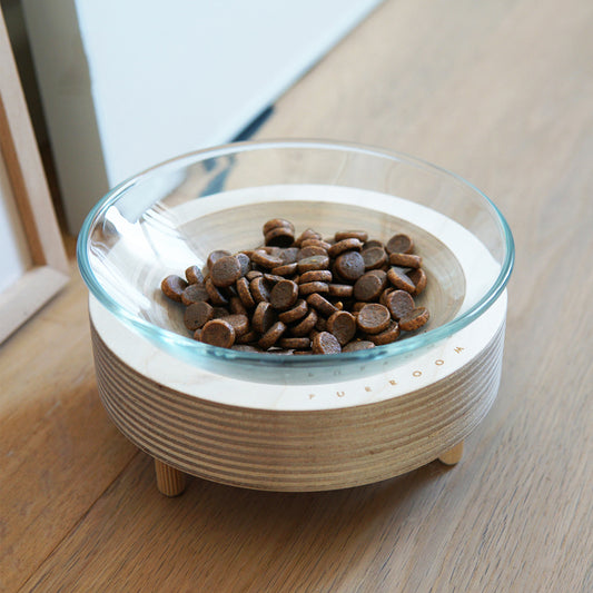 SAVOHEIM Wooden & Glass Food Bowl