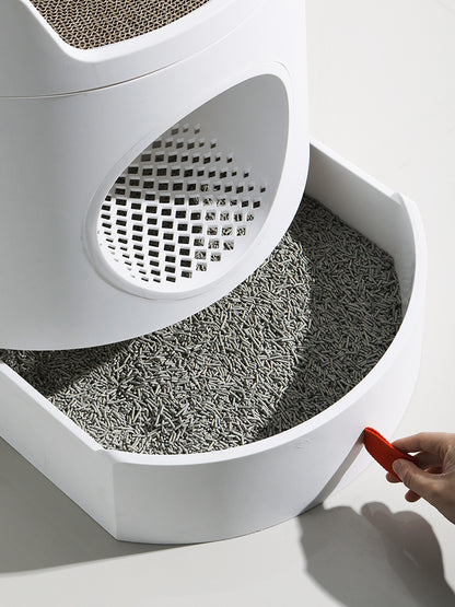 Castle Litter Box in White