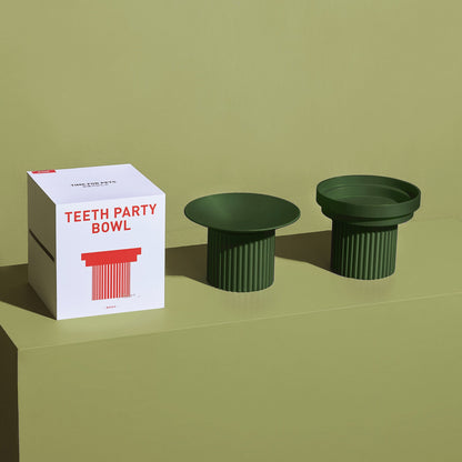 Teeth Party Elevated Feeder Bowl