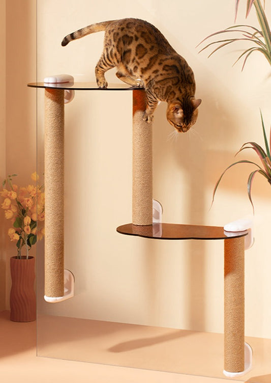 Floating Window Cat Tree with Scratchpost (Large)