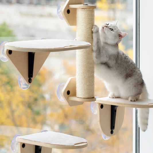 Window Cat Tree with Scratchpost